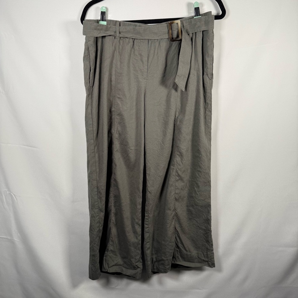 J. Jill‎ Green Linen Stretch  Pants Sz M